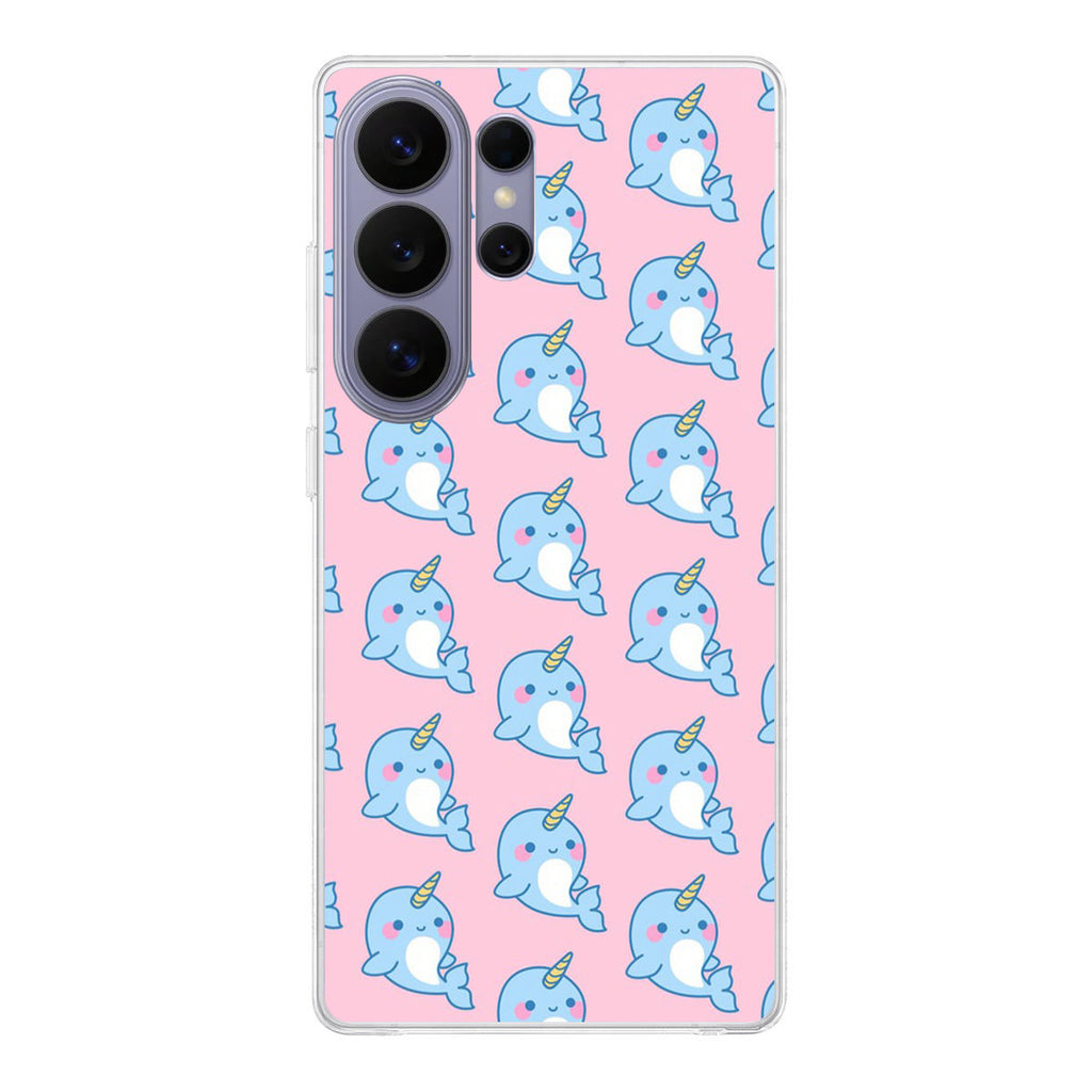 Horned Whales Pattern Samsung Galaxy S26 Ultra Case