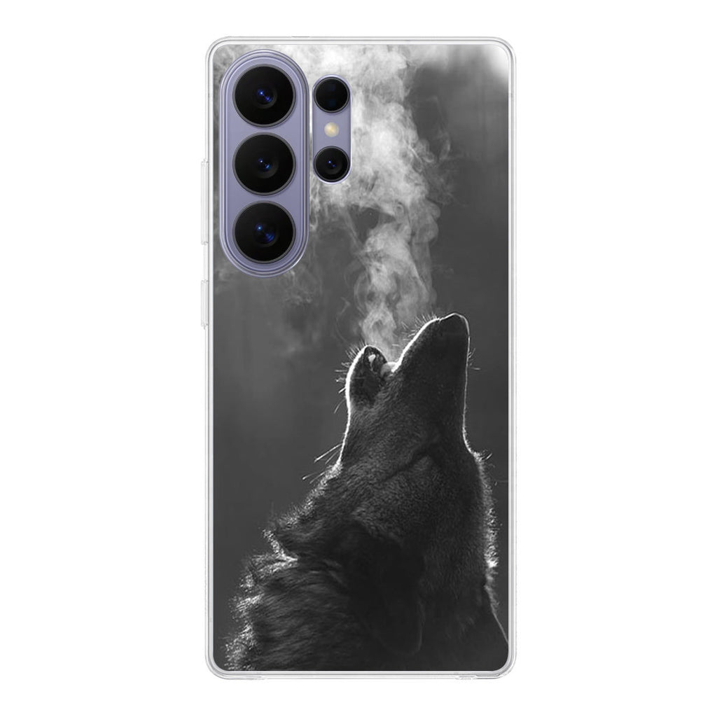 Howling Wolves Black and White Samsung Galaxy S26 Ultra Case