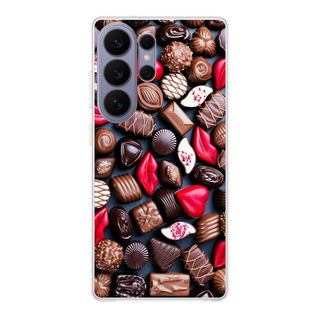 I Love Choco Pattern Samsung Galaxy S26 Ultra Case