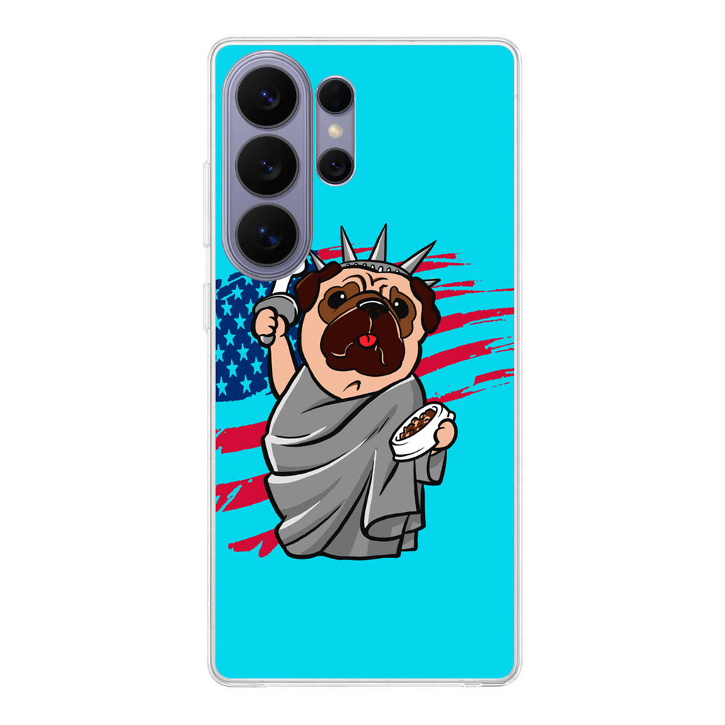 Independence Day Pug Samsung Galaxy S26 Ultra Case