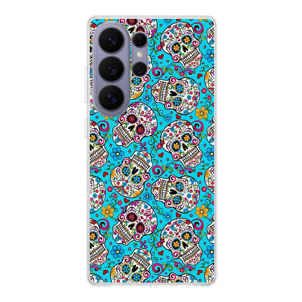 Skull Floral Sugar Samsung Galaxy S26 Ultra Case