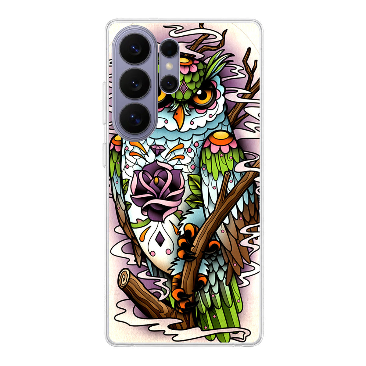 Sugar Skull Owl Tattoo Samsung Galaxy S26 Ultra Case