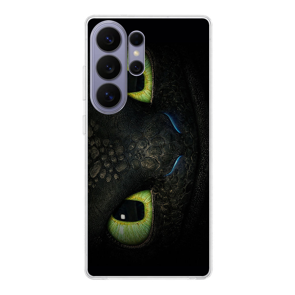 Toothless Dragon Eyes Close Up Samsung Galaxy S26 Ultra Case