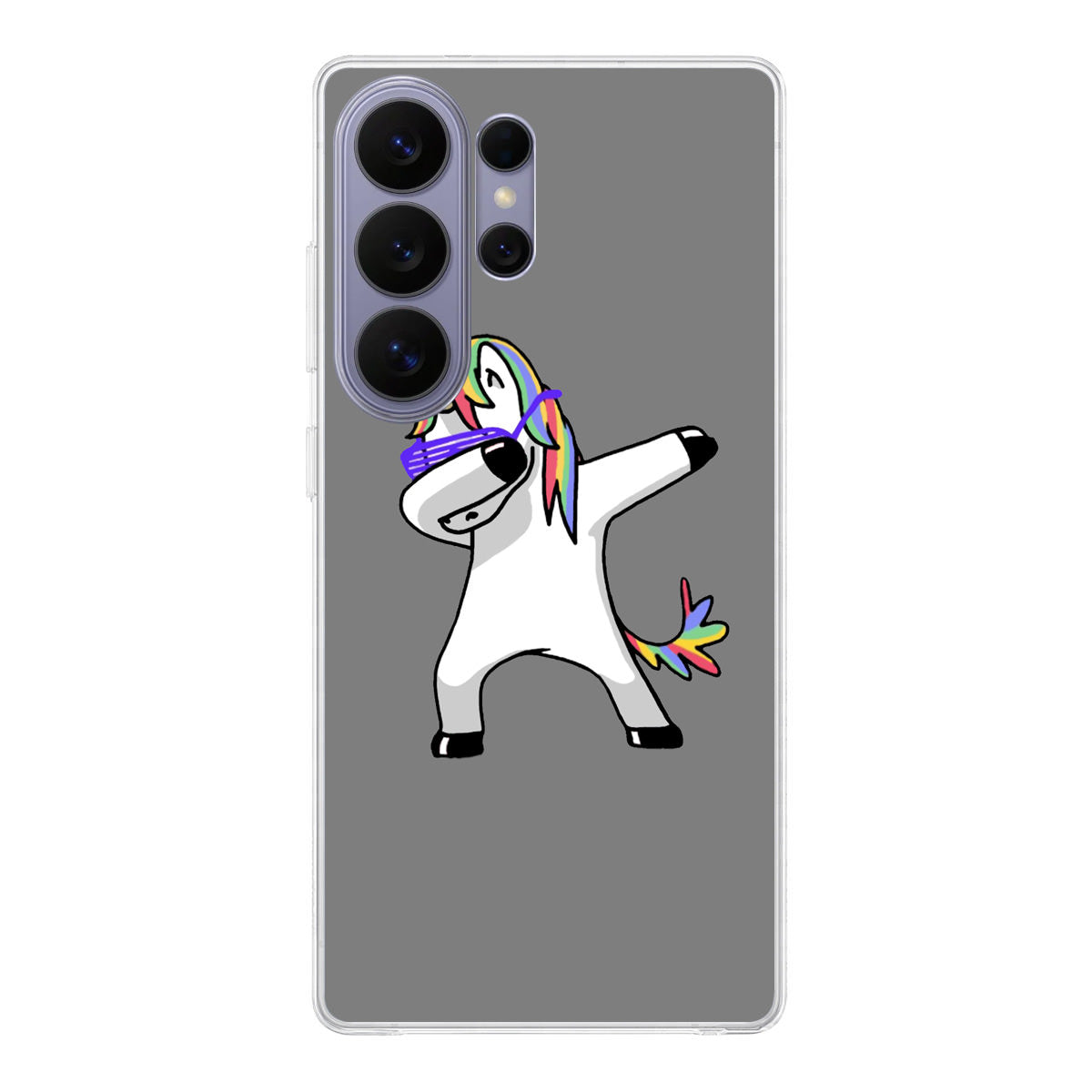 Unicorn Dabbing Grey Samsung Galaxy S26 Ultra Case