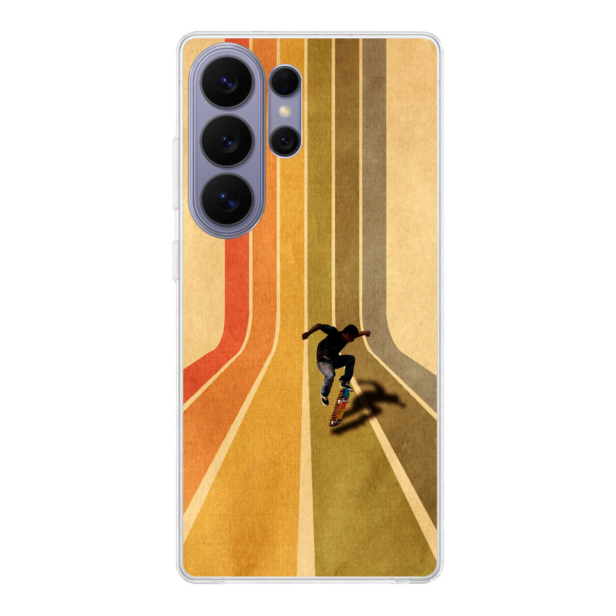 Vintage Skateboard On Colorful Stipe Runway Samsung Galaxy S26 Ultra Case