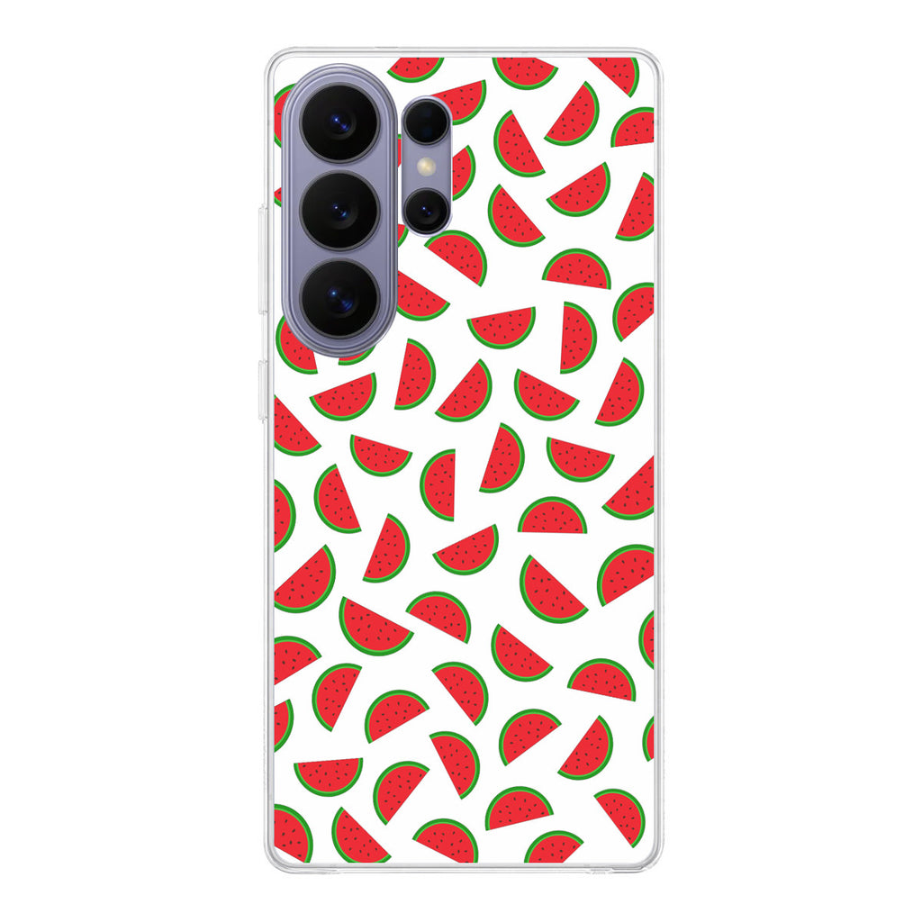 Watermelon Fruit Pattern White Samsung Galaxy S26 Ultra Case
