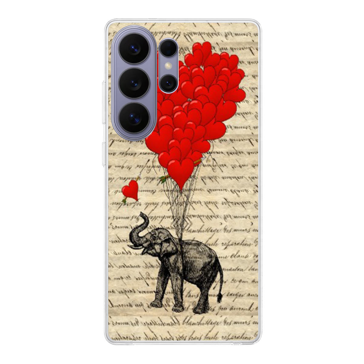 Elephant And Heart Samsung Galaxy S26 Ultra Case