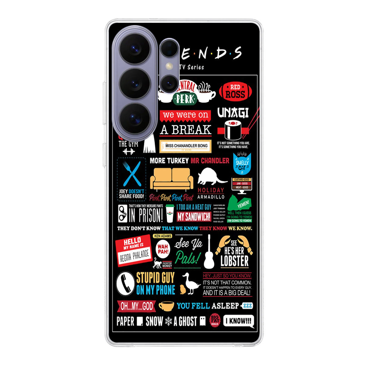 Friends TV Show Quotes Poster Samsung Galaxy S26 Ultra Case
