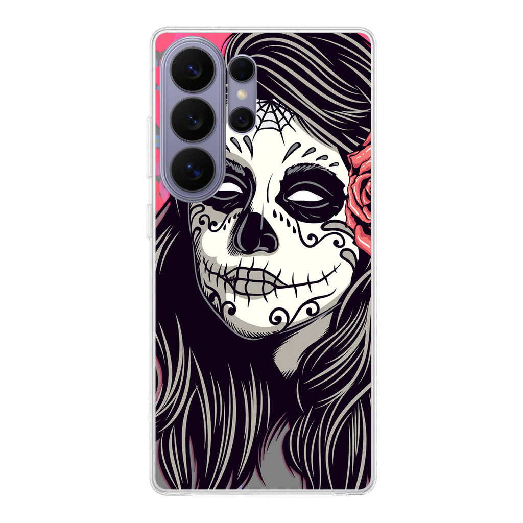 Girl Skull Flower Samsung Galaxy S26 Ultra Case