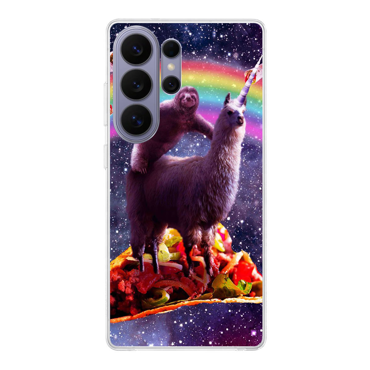 LLama And Sloth On Space Samsung Galaxy S26 Ultra Case