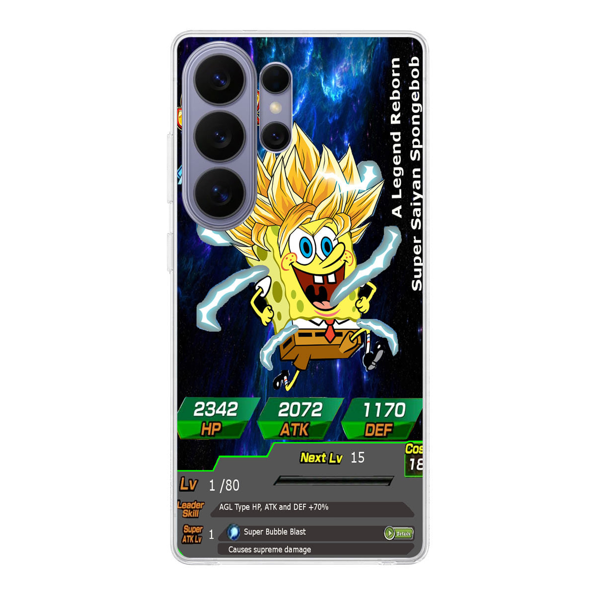 Super Saiyan Spongebob Card Samsung Galaxy S26 Ultra Case