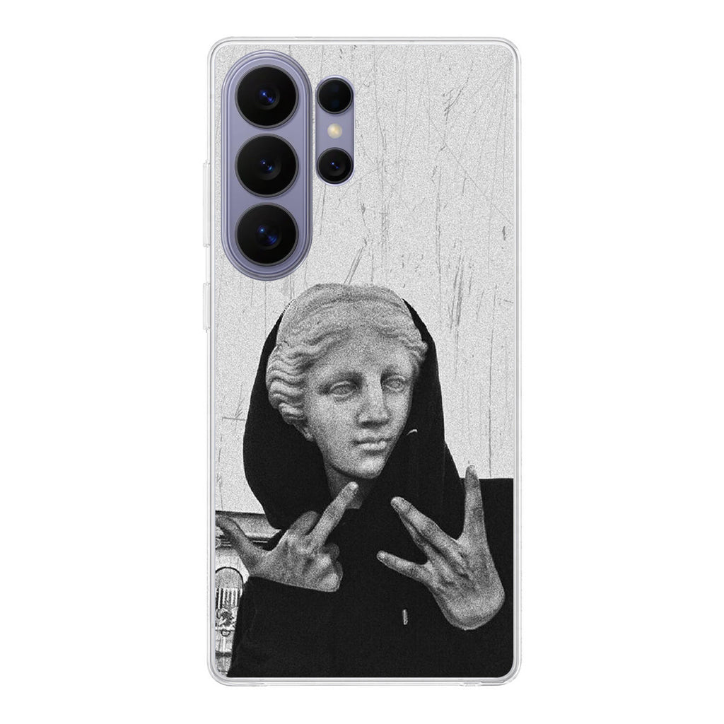 Greek Statue Wearing Hoodie Samsung Galaxy S26 Ultra Case