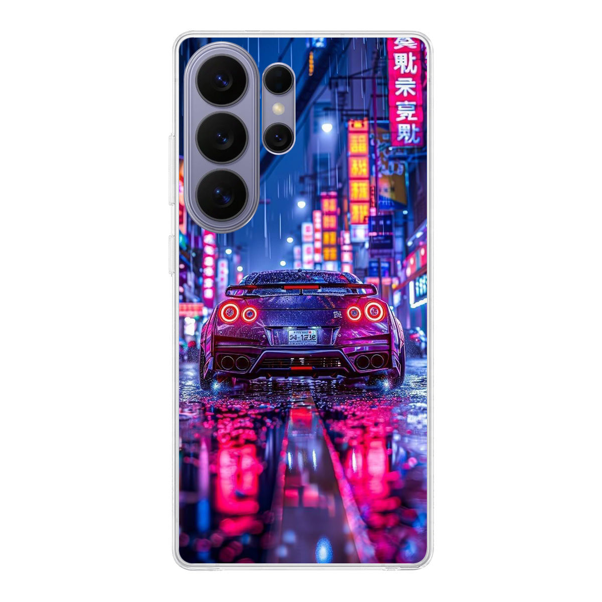 Neon Midnight Drift Tokyo Rain Samsung Galaxy S26 Ultra Case