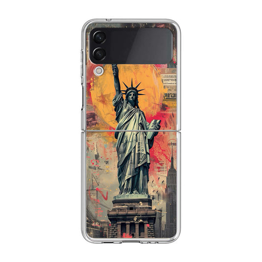 Canvas Art Statue of Liberty Samsung Galaxy Z Flip 3 Case