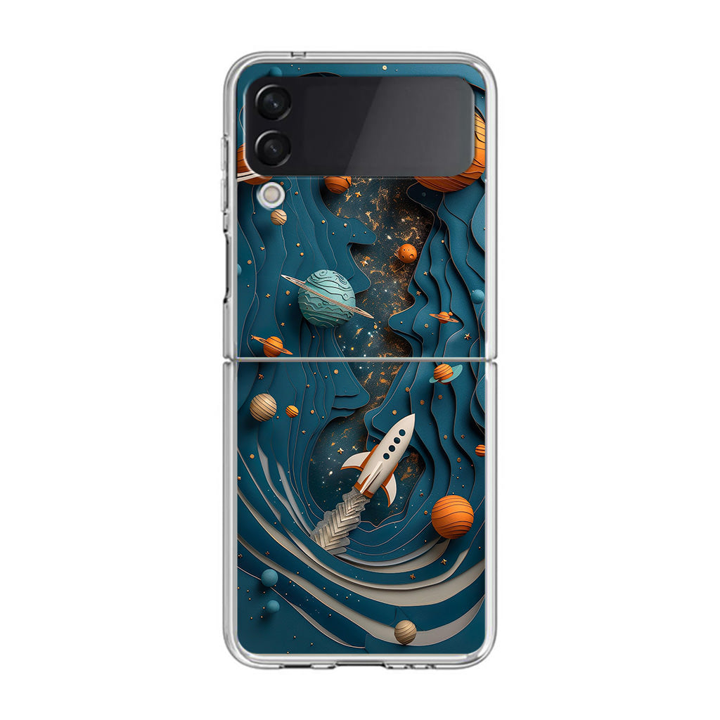 Cardboard Cosmos Samsung Galaxy Z Flip 4 Case