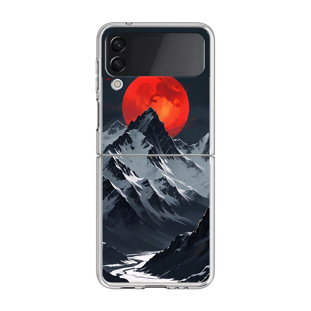 Crimson Eclipse The Mountain Samsung Galaxy Z Flip 3 Case