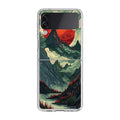 Crimson Moon Over Silent Peaks Samsung Galaxy Z Flip 4 Case