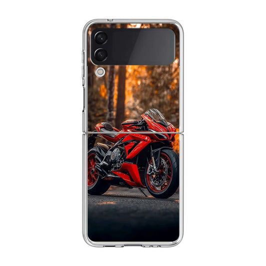 Crimson Velocity in Autumn Flame Samsung Galaxy Z Flip 3 Case