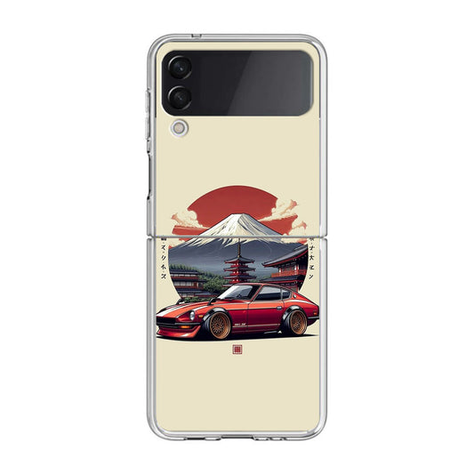 Fuji Fastback Racing the Rising Sun Samsung Galaxy Z Flip 4 Case