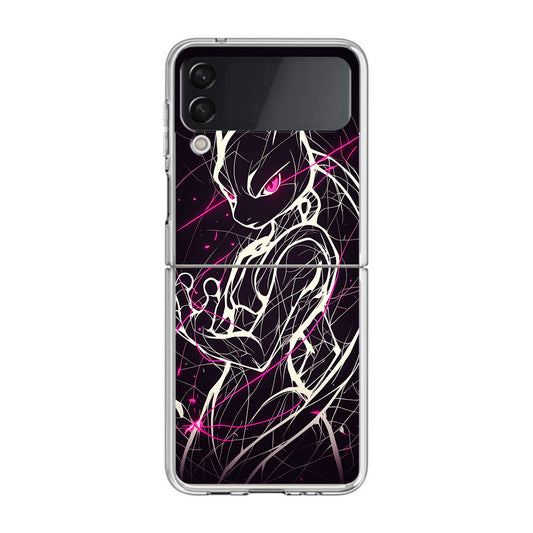 Mewtwo Cosmic Energy Samsung Galaxy Z Flip 3 Case