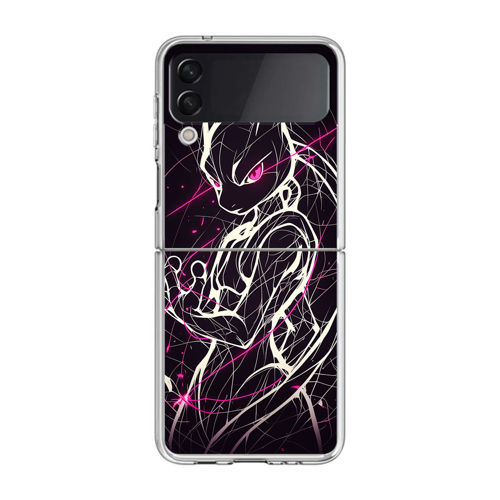 Mewtwo Cosmic Energy Samsung Galaxy Z Flip 4 Case