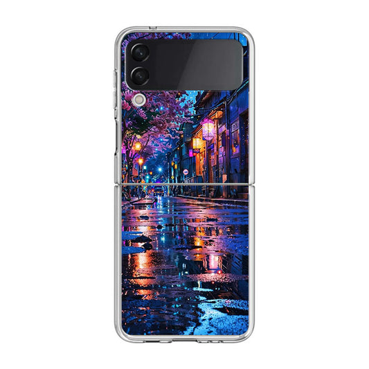 Midnight Sakura Glow Samsung Galaxy Z Flip 3 Case