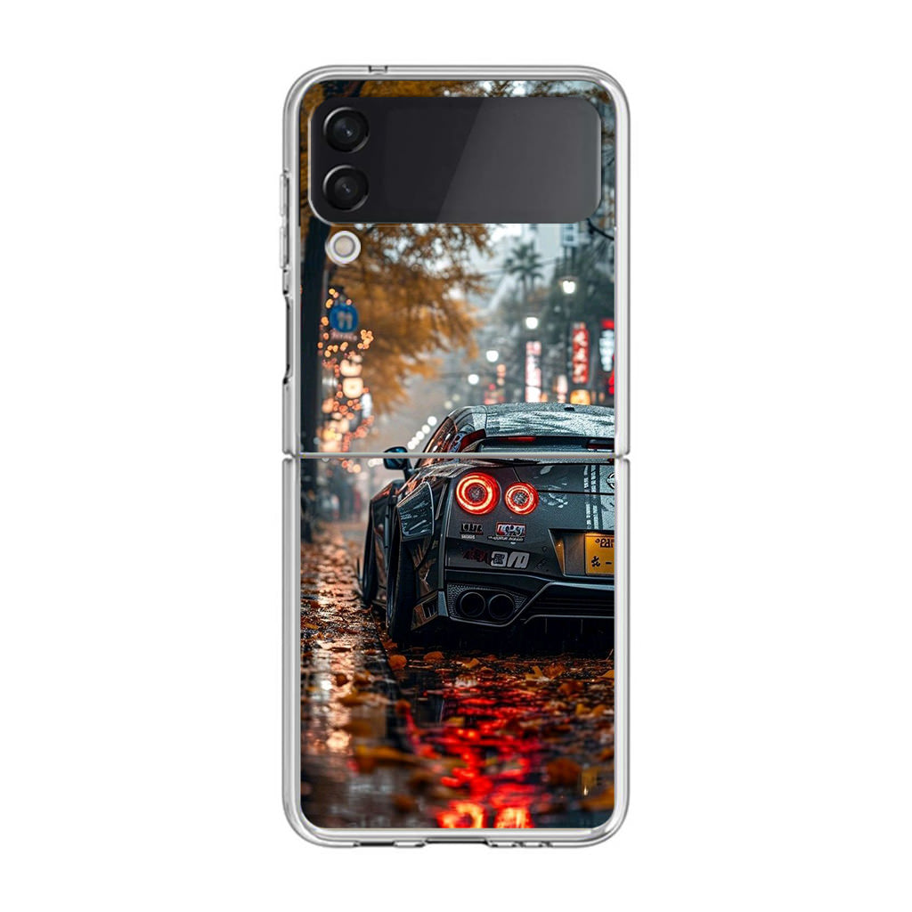 Neon Drift Autumn Streets Samsung Galaxy Z Flip 4 Case