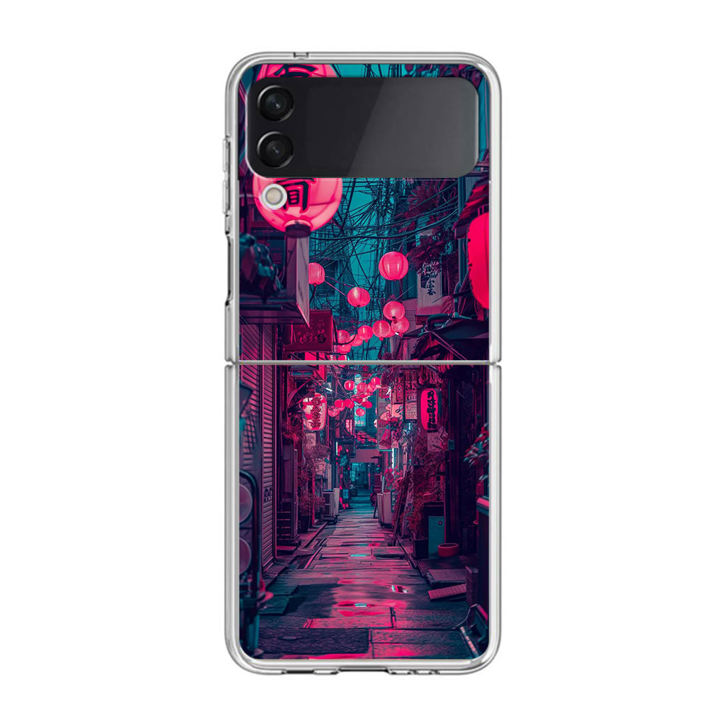 Neon Veins of the Night Market Samsung Galaxy Z Flip 4 Case