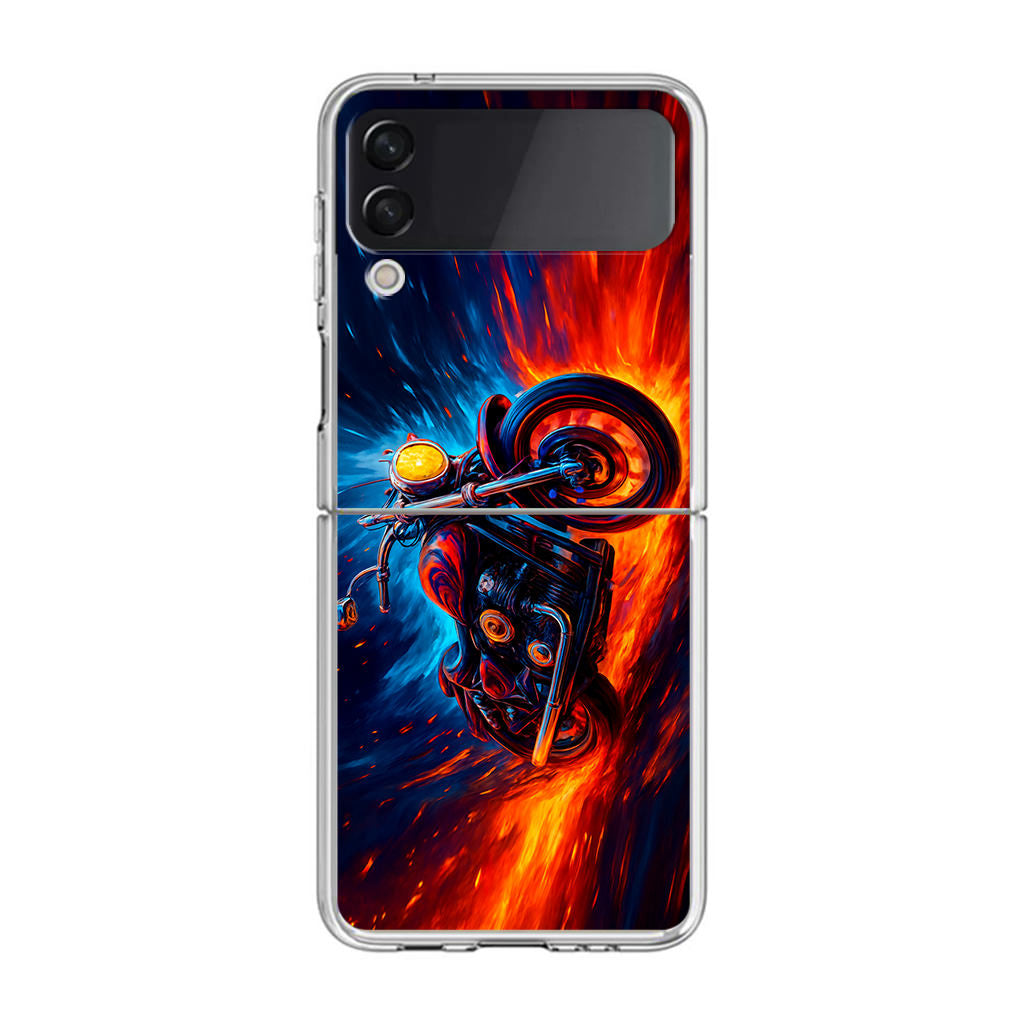 Ride Through Fire and Ice Samsung Galaxy Z Flip 3 Case