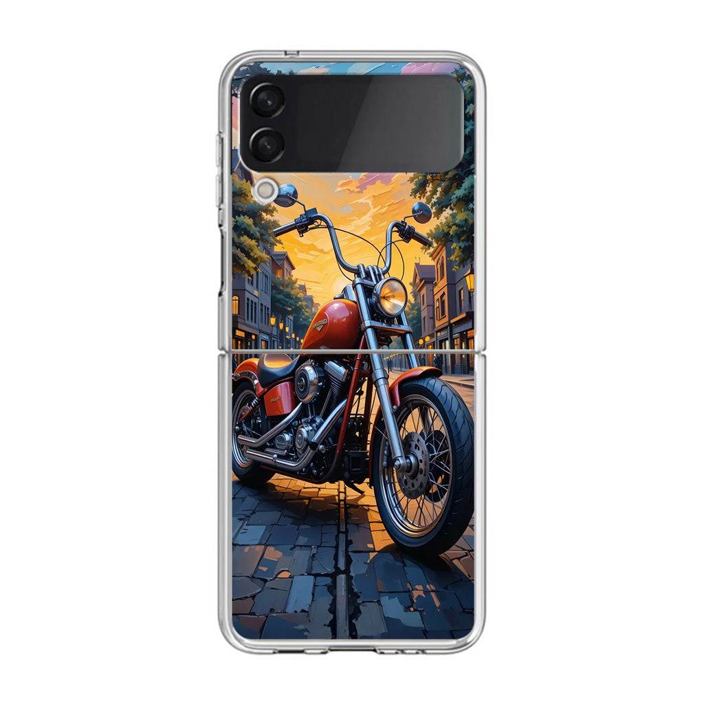 Sunset Thunder Ride Into the Glow Samsung Galaxy Z Flip 3 Case
