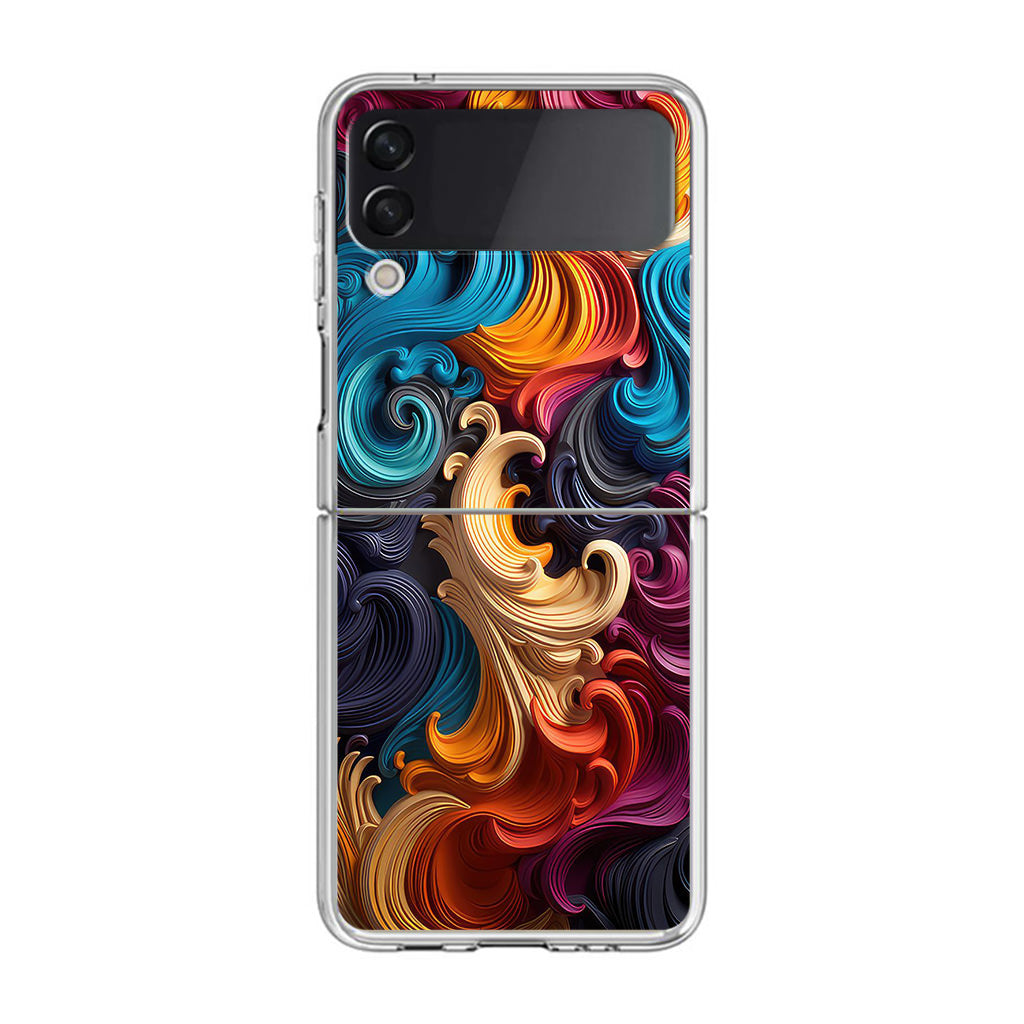 The Dance of Abstract Waves Samsung Galaxy Z Flip 3 Case