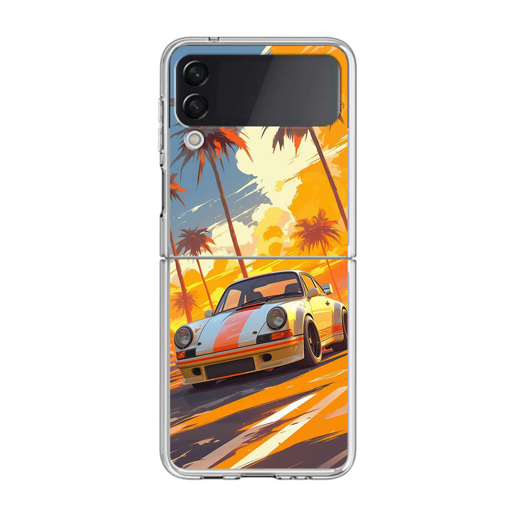 Turbo Dreams in Neon Palms Samsung Galaxy Z Flip 3 Case