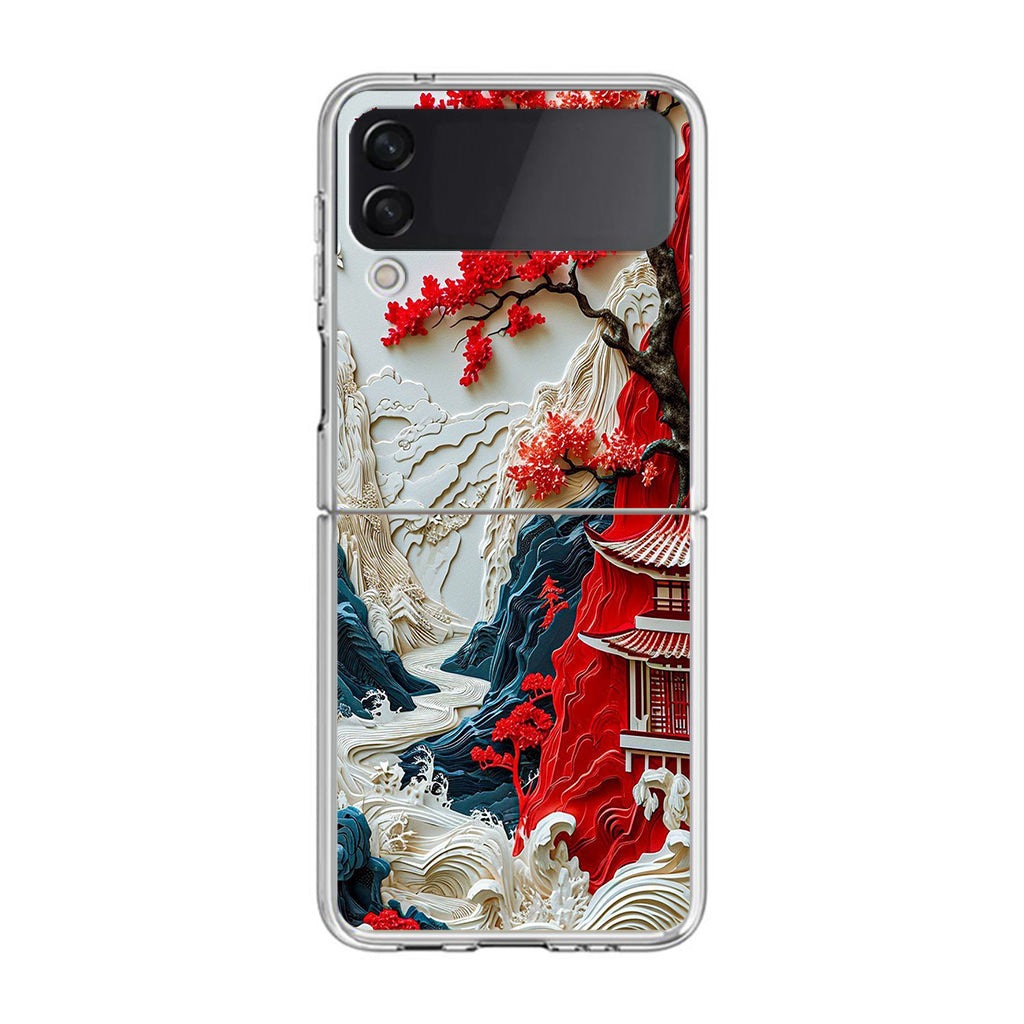 Whispers of the Crimson Zen Samsung Galaxy Z Flip 3 Case