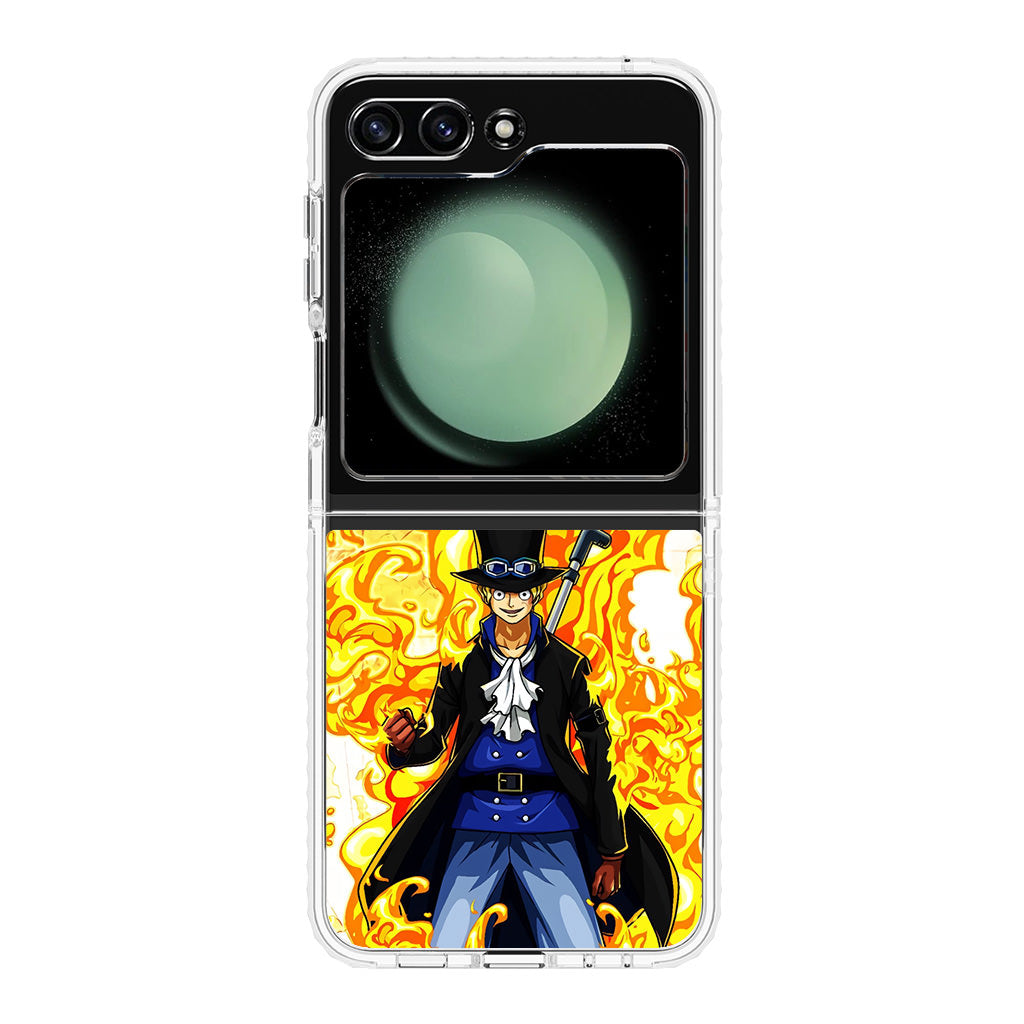 Sabo Mera Mera No Mi Samsung Galaxy Z Flip 5 Case