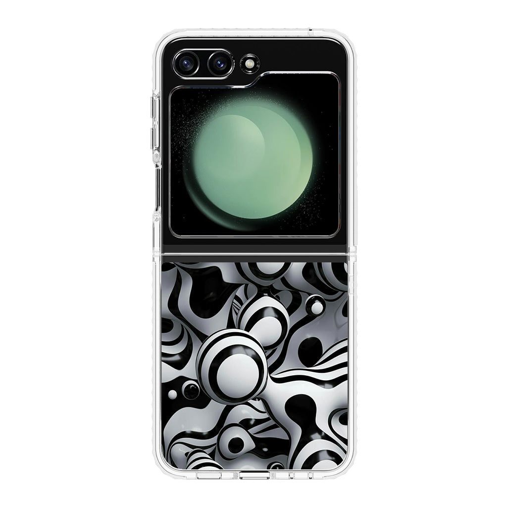 Abstract Art Black White Samsung Galaxy Z Flip 5 Case