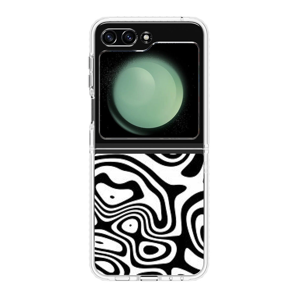 Abstract Black and White Background Samsung Galaxy Z Flip 5 Case