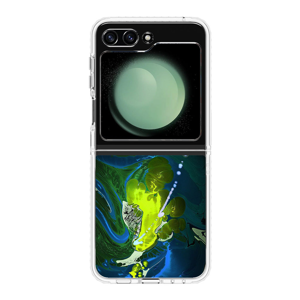 Abstract Green Blue Art Samsung Galaxy Z Flip 5 Case