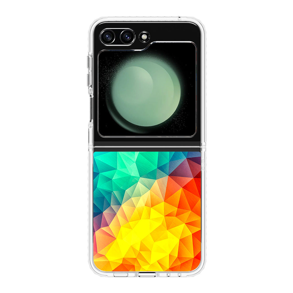 Abstract Multicolor Cubism Painting Samsung Galaxy Z Flip 5 Case