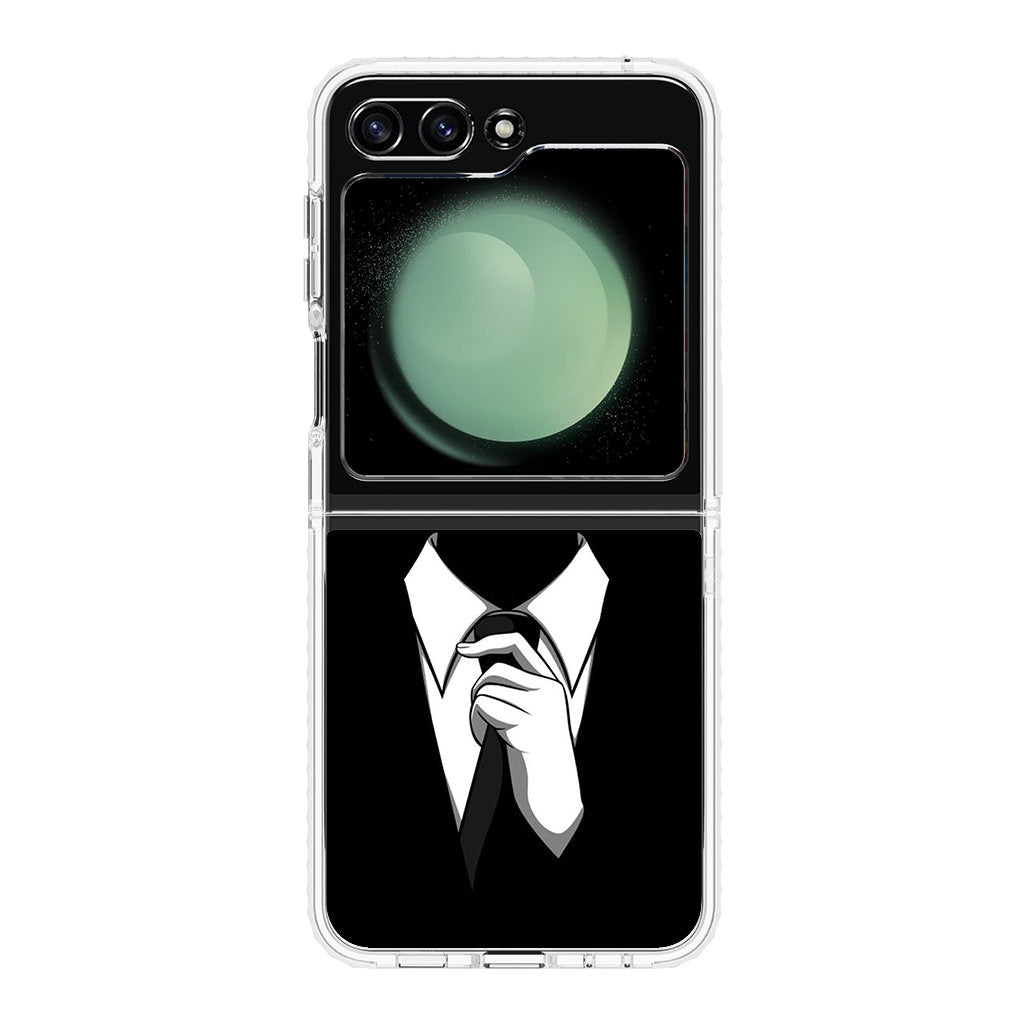 Anonymous Black White Tie Samsung Galaxy Z Flip 5 Case