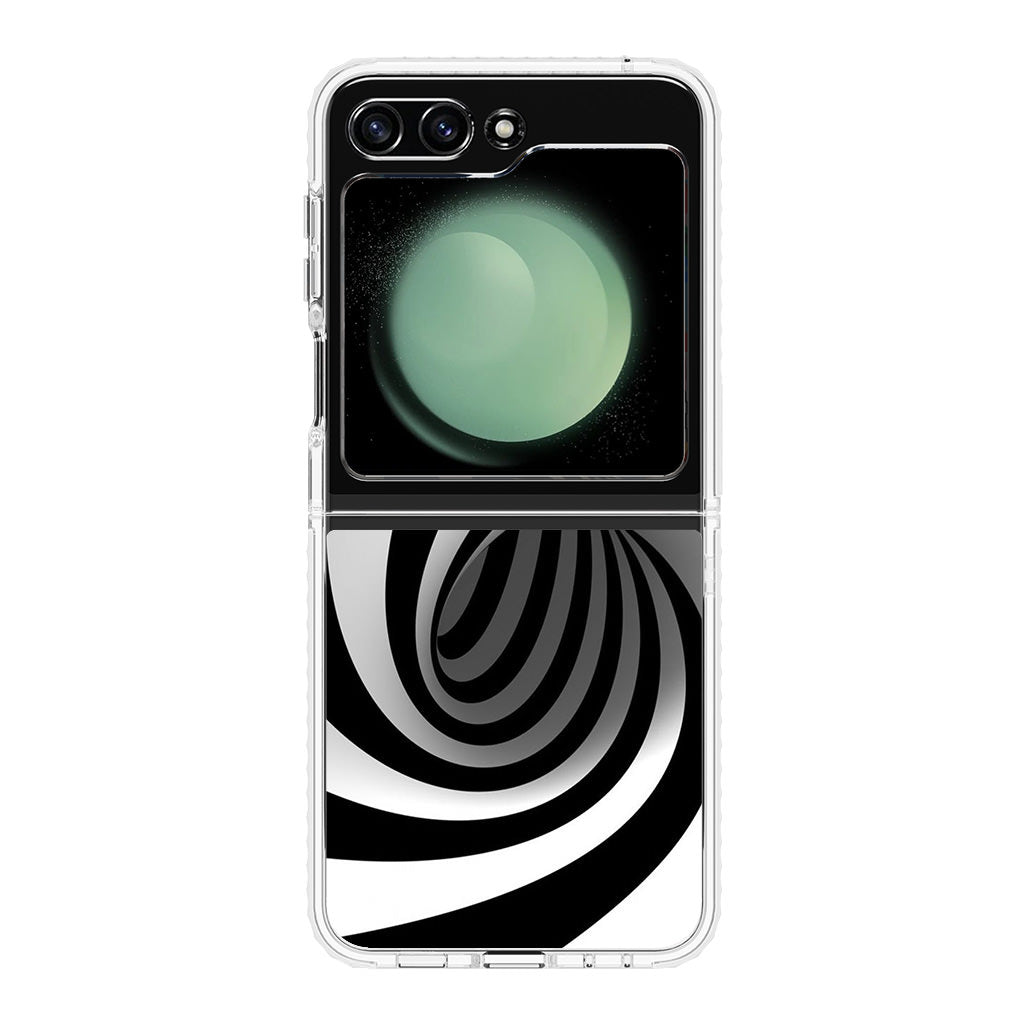 Black and White Twist Samsung Galaxy Z Flip 5 Case