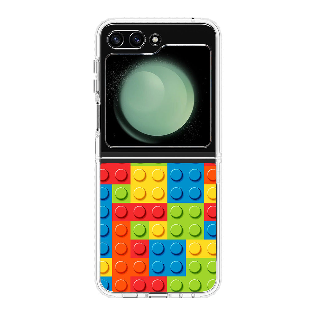 Blocks Rainbow Pattern Samsung Galaxy Z Flip 5 Case