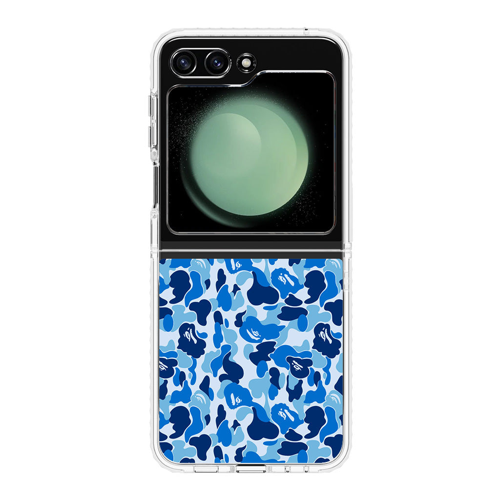 Blue Camo Samsung Galaxy Z Flip 5 Case