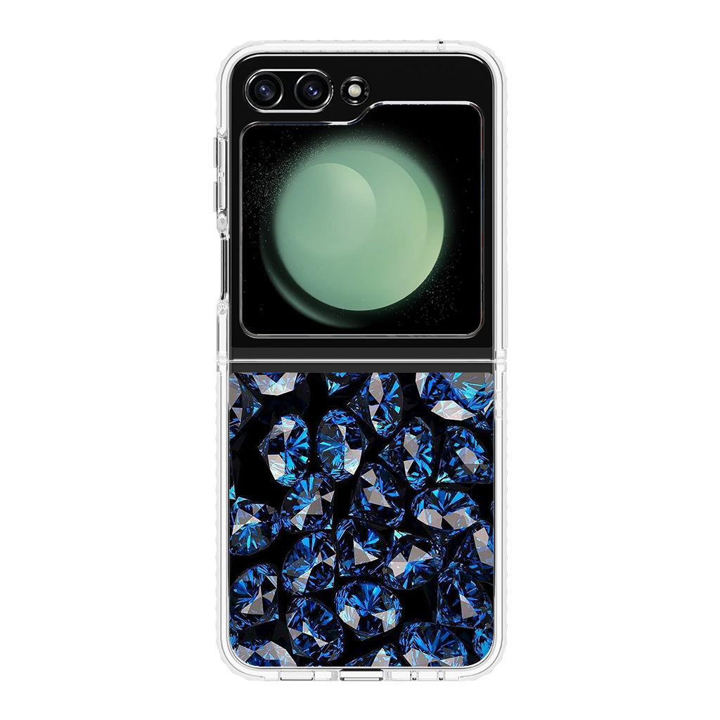 Blue Diamonds Pattern Samsung Galaxy Z Flip 5 Case