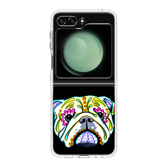 Colorful Bulldog Art Samsung Galaxy Z Flip 5 Case