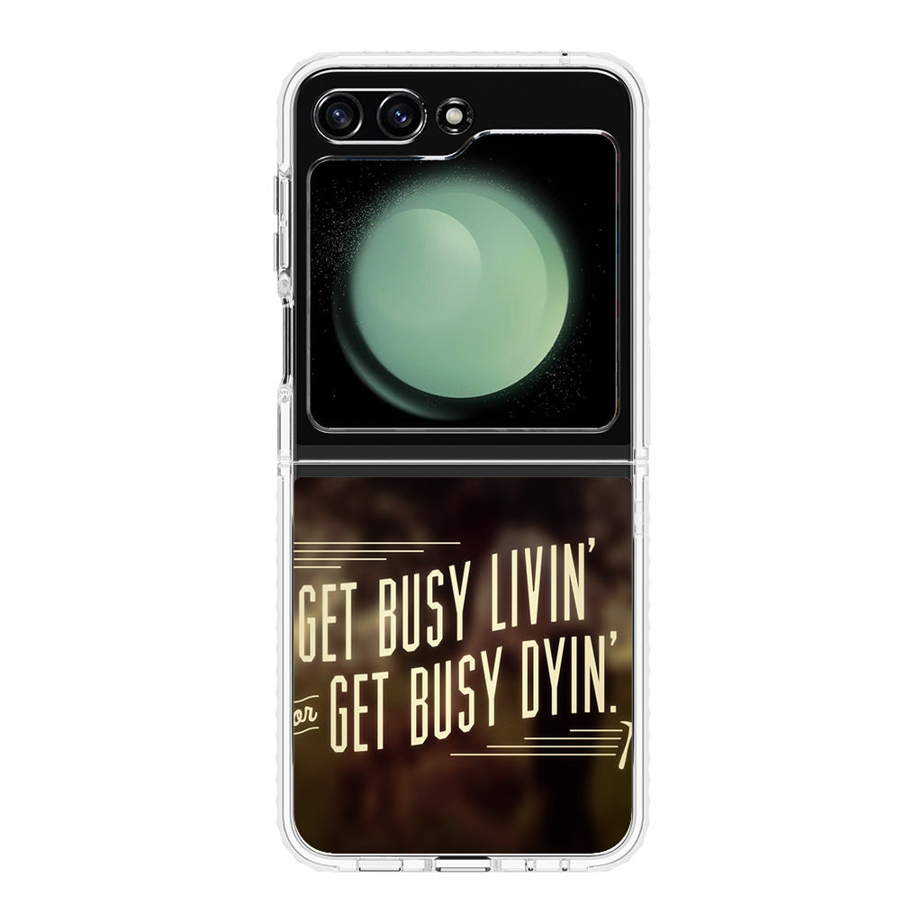 Get Living or Get Dying Samsung Galaxy Z Flip 5 Case