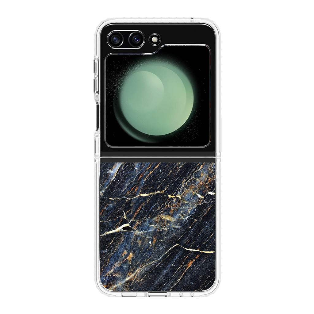 Golden Black Marble Samsung Galaxy Z Flip 5 Case