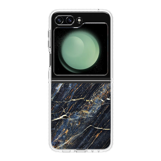 Golden Black Marble Samsung Galaxy Z Flip 5 Case