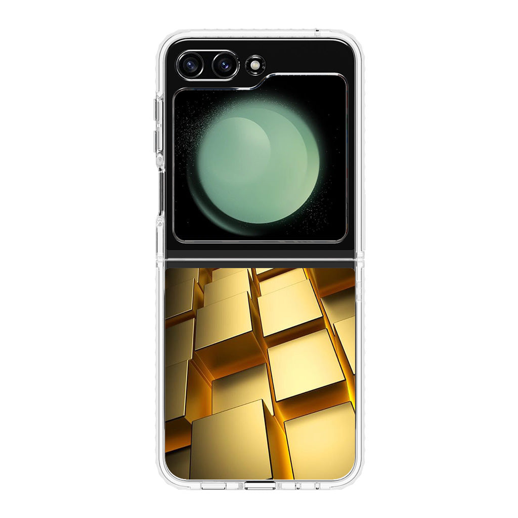 Golden Cubes Samsung Galaxy Z Flip 5 Case