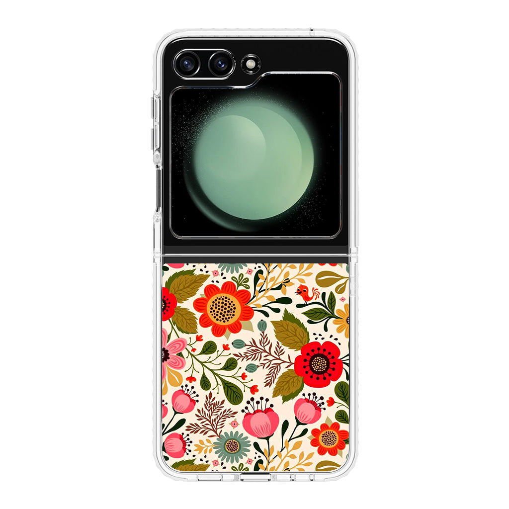 Hello Spring Pattern Samsung Galaxy Z Flip 5 Case