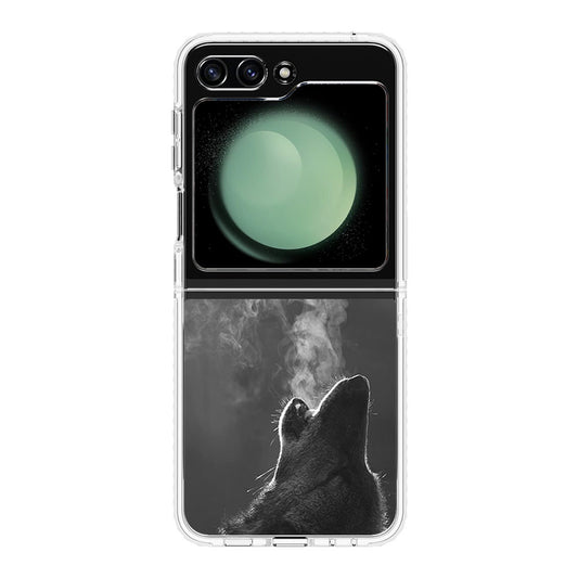 Howling Wolves Black and White Samsung Galaxy Z Flip 5 Case